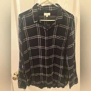 Lucky Brand Black and White Checkered Shirt